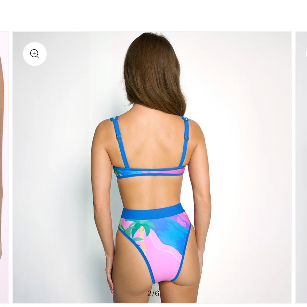 93 Play Street CHLOE Island Time High Rise Bikini Bottom - Picture 4 of 5